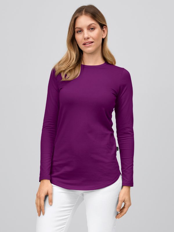Langærmet T-shirt 'Lejre' - Grey Melange