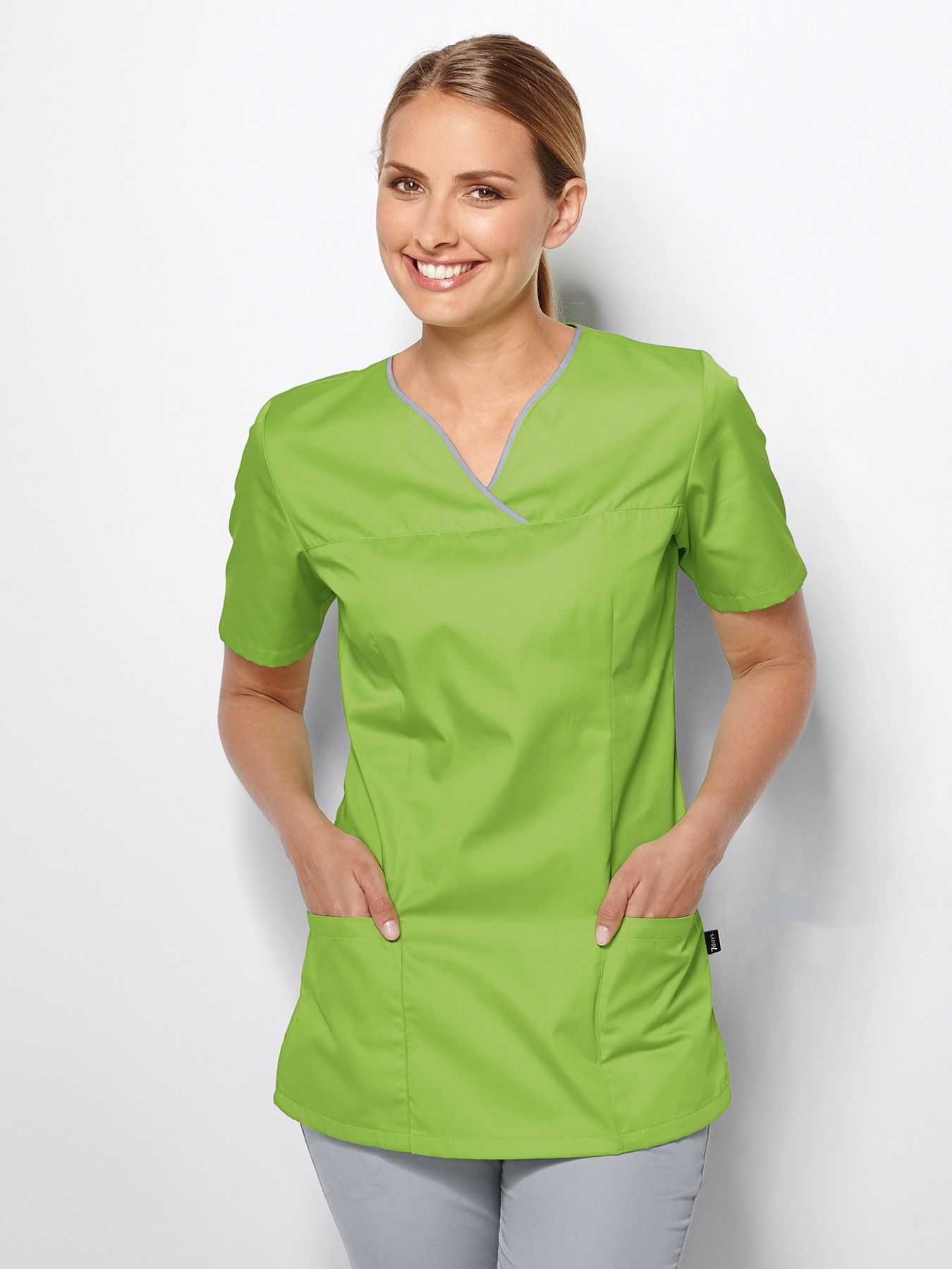 Dametunika m/kontrast