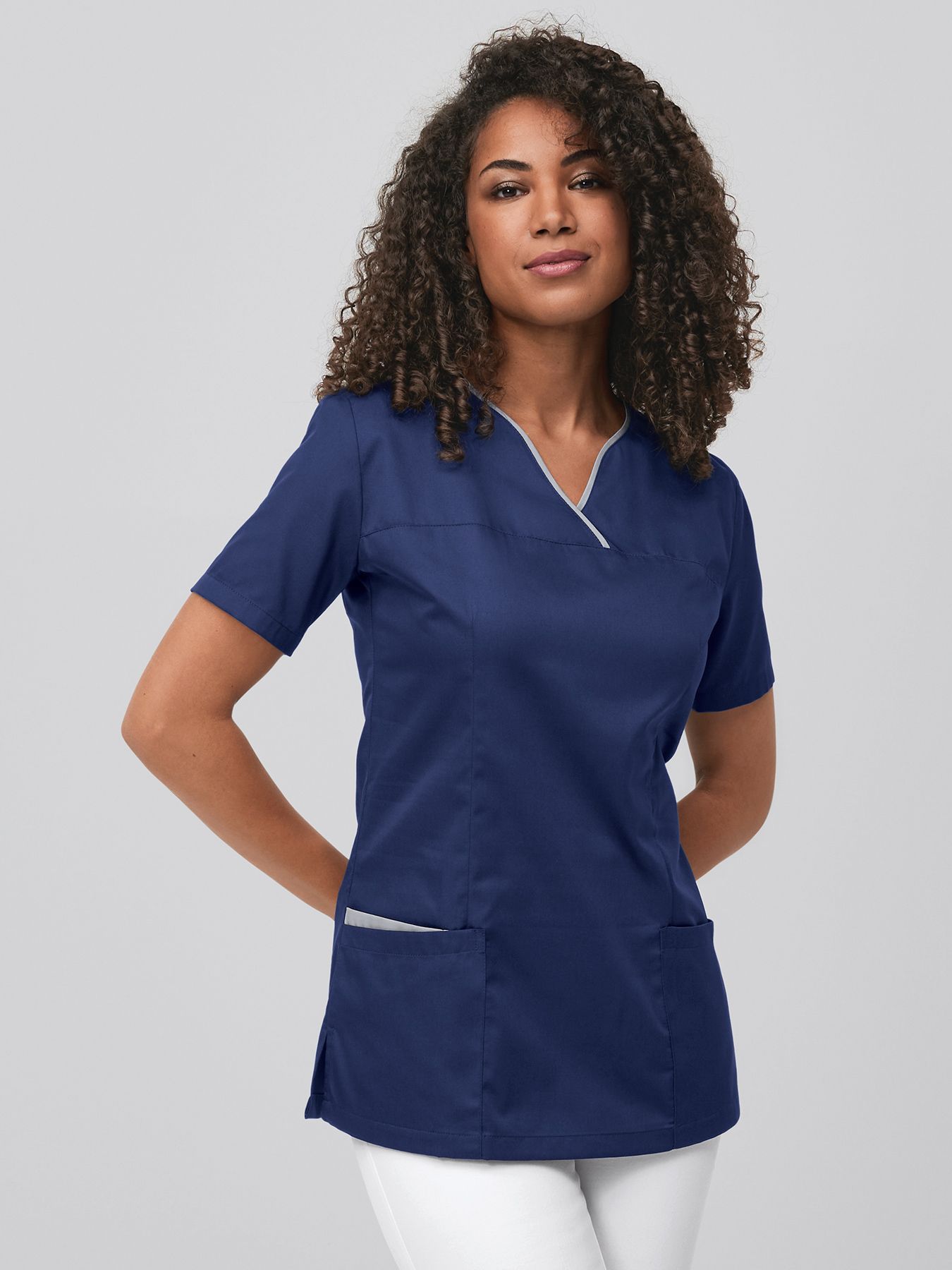 Dametunika m/kontrast