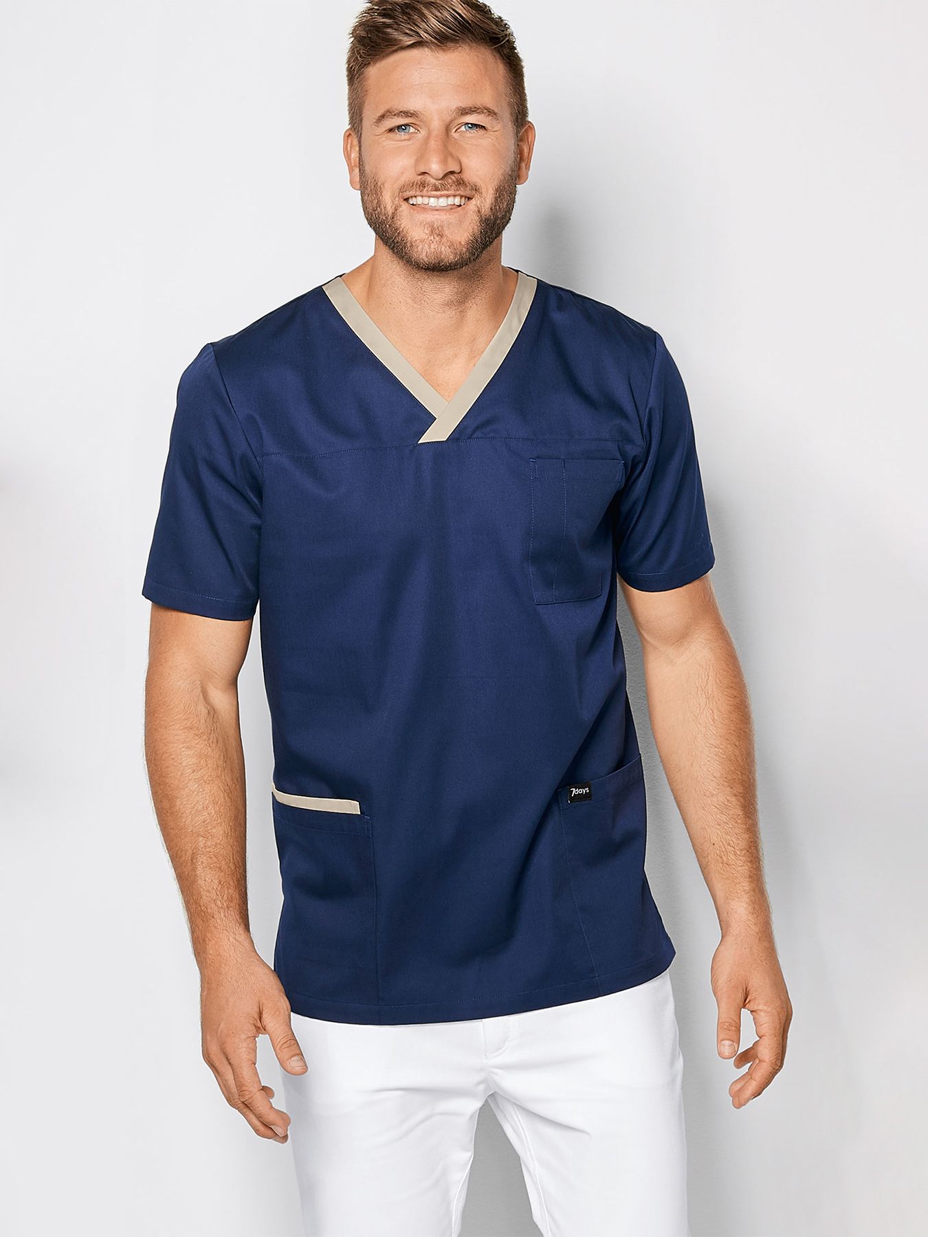 Unisex overdel m/kontrast