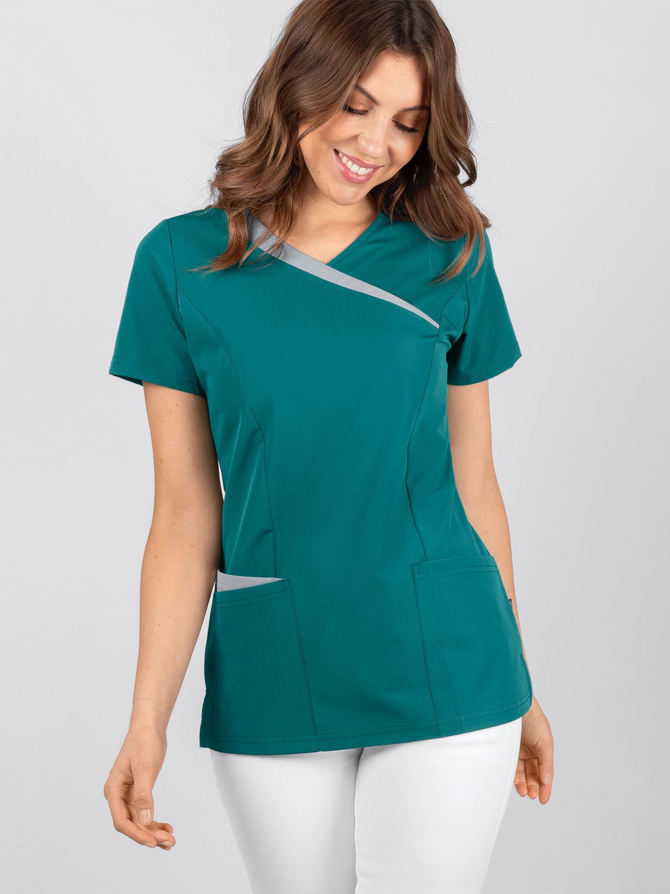 Dametunika med v-hals 