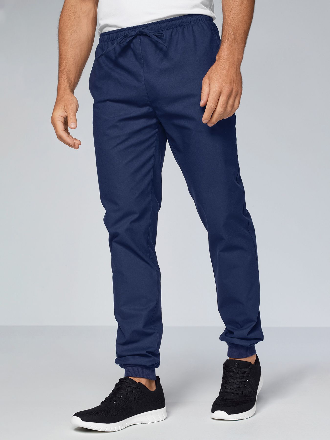 Crinkle unisex bukse med ribb