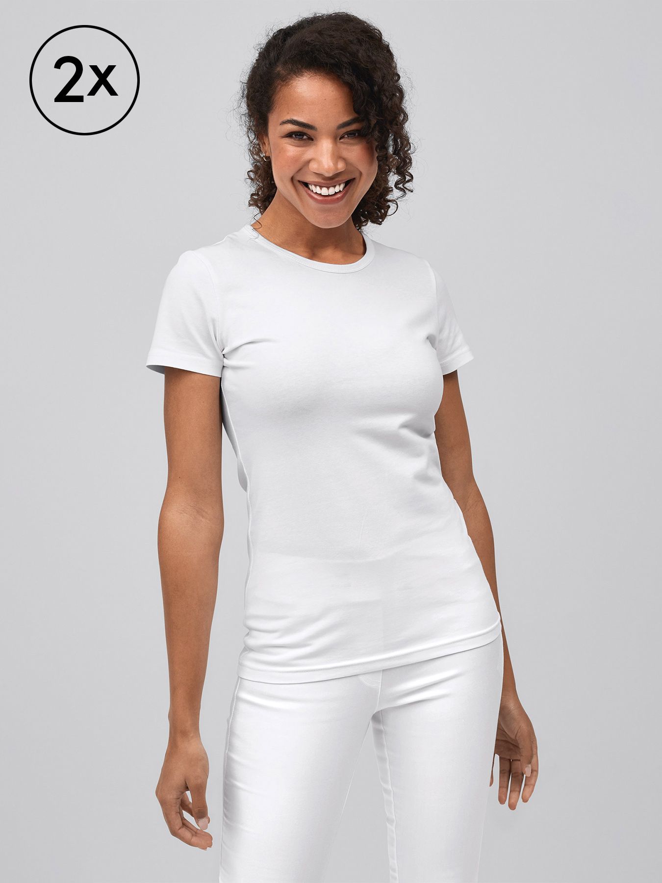 Dame T-shirt, 2-pack