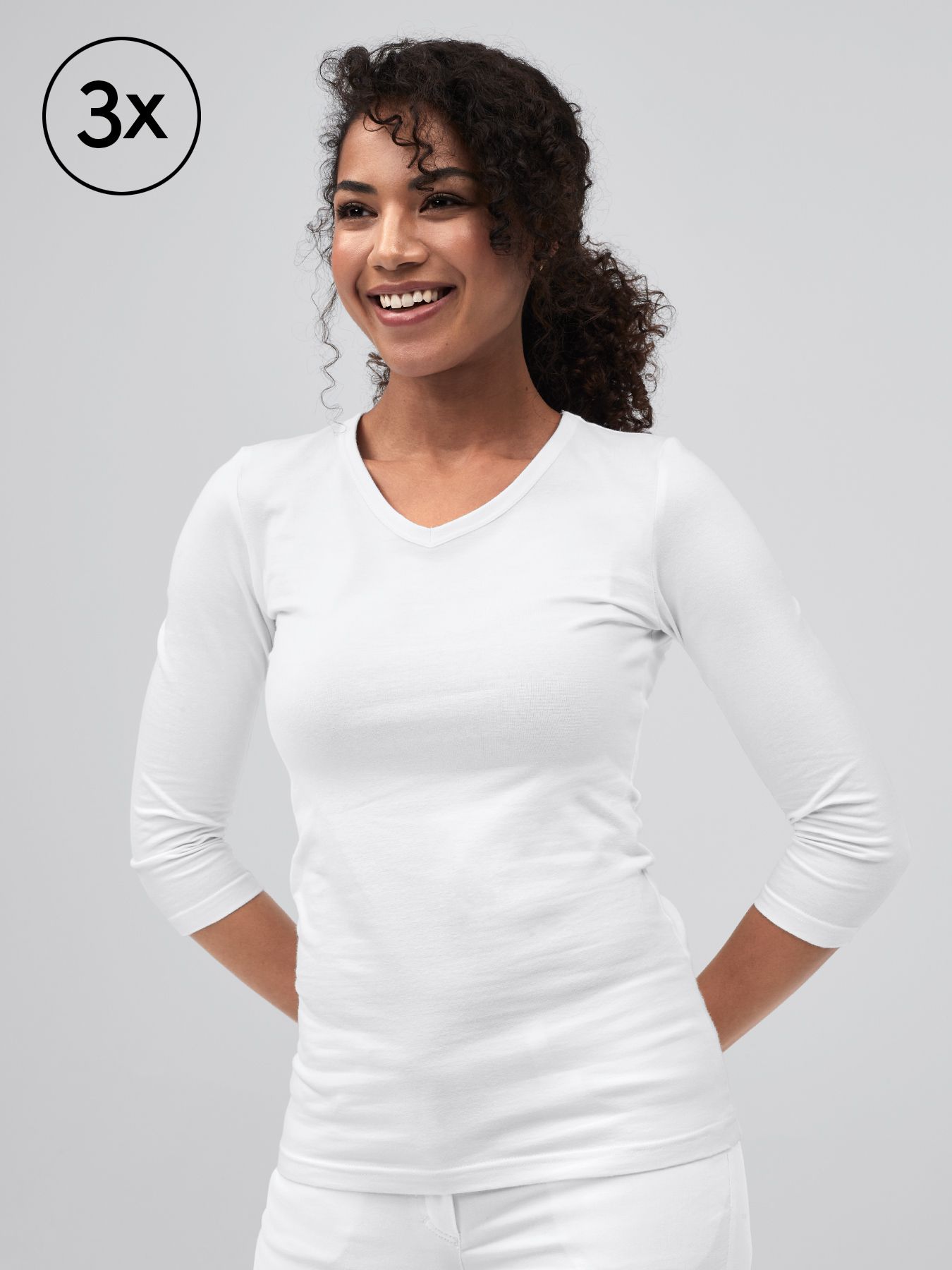 Unisex T-shirt PAU 3-pack hvit