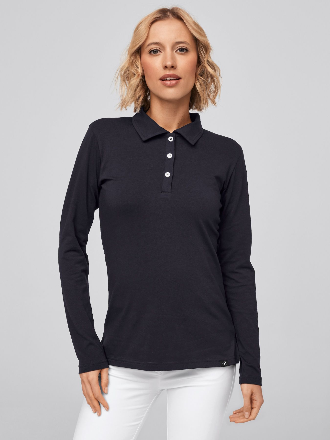 Damepolo, single jersey LODI - langermet