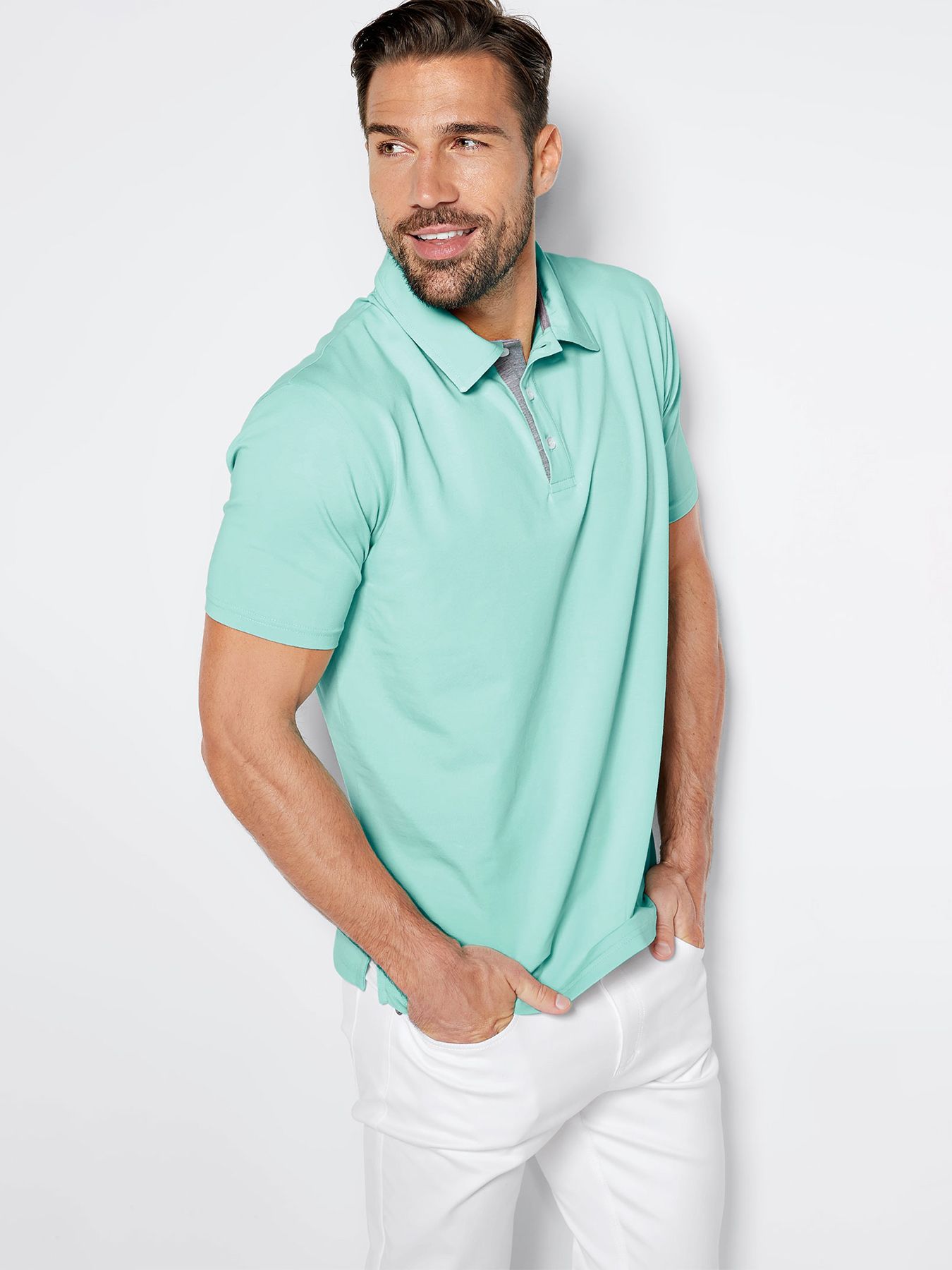 Unisex polo, single jersey