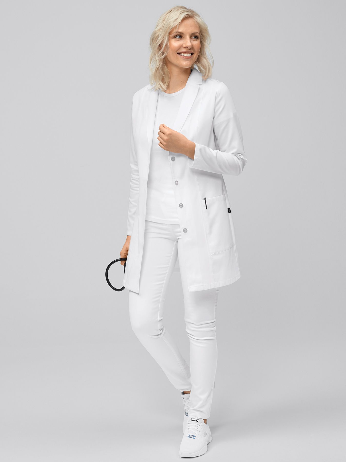 Lang kittel, slim-fit