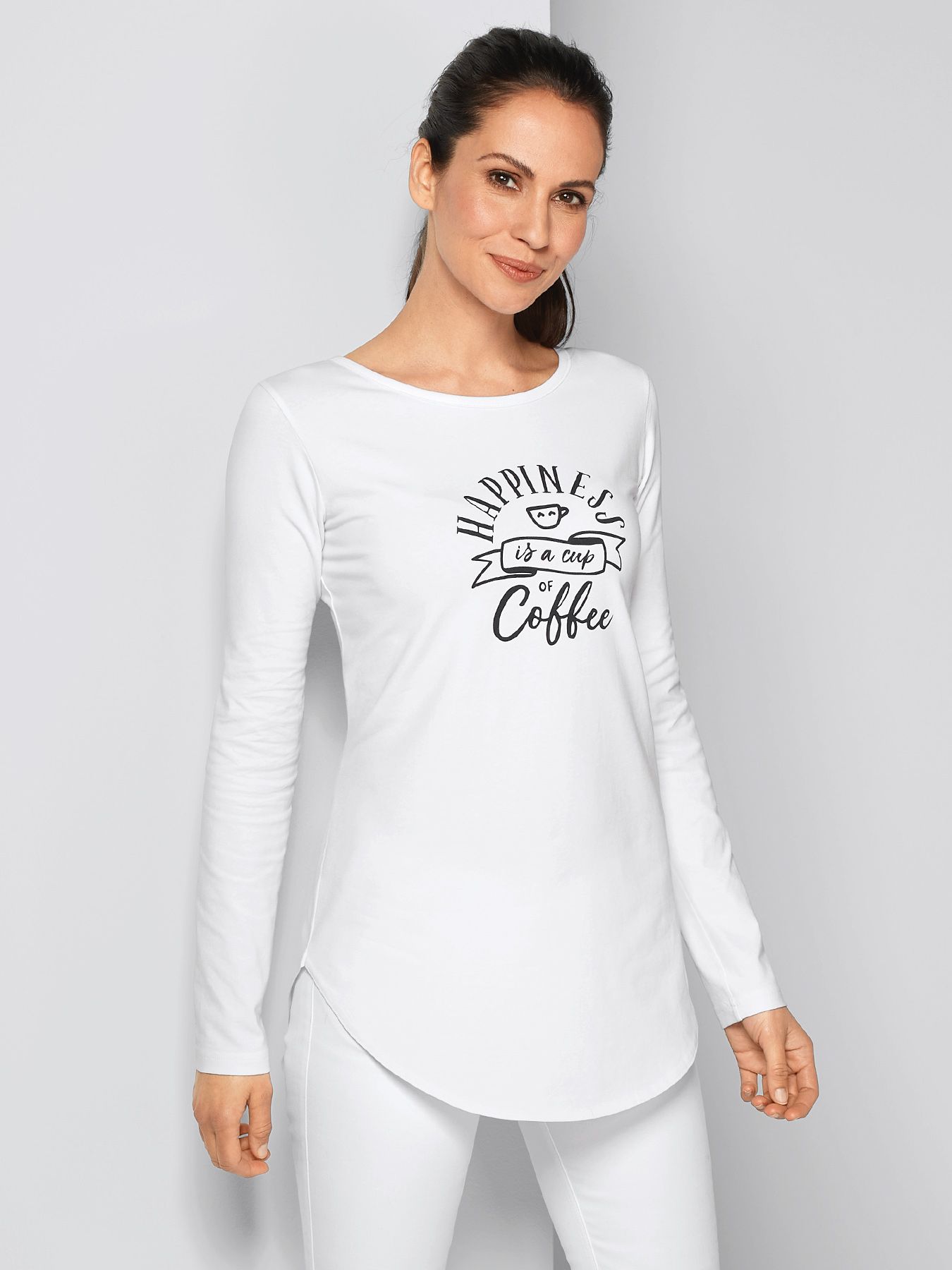 T-shirt med Coffee-trykk