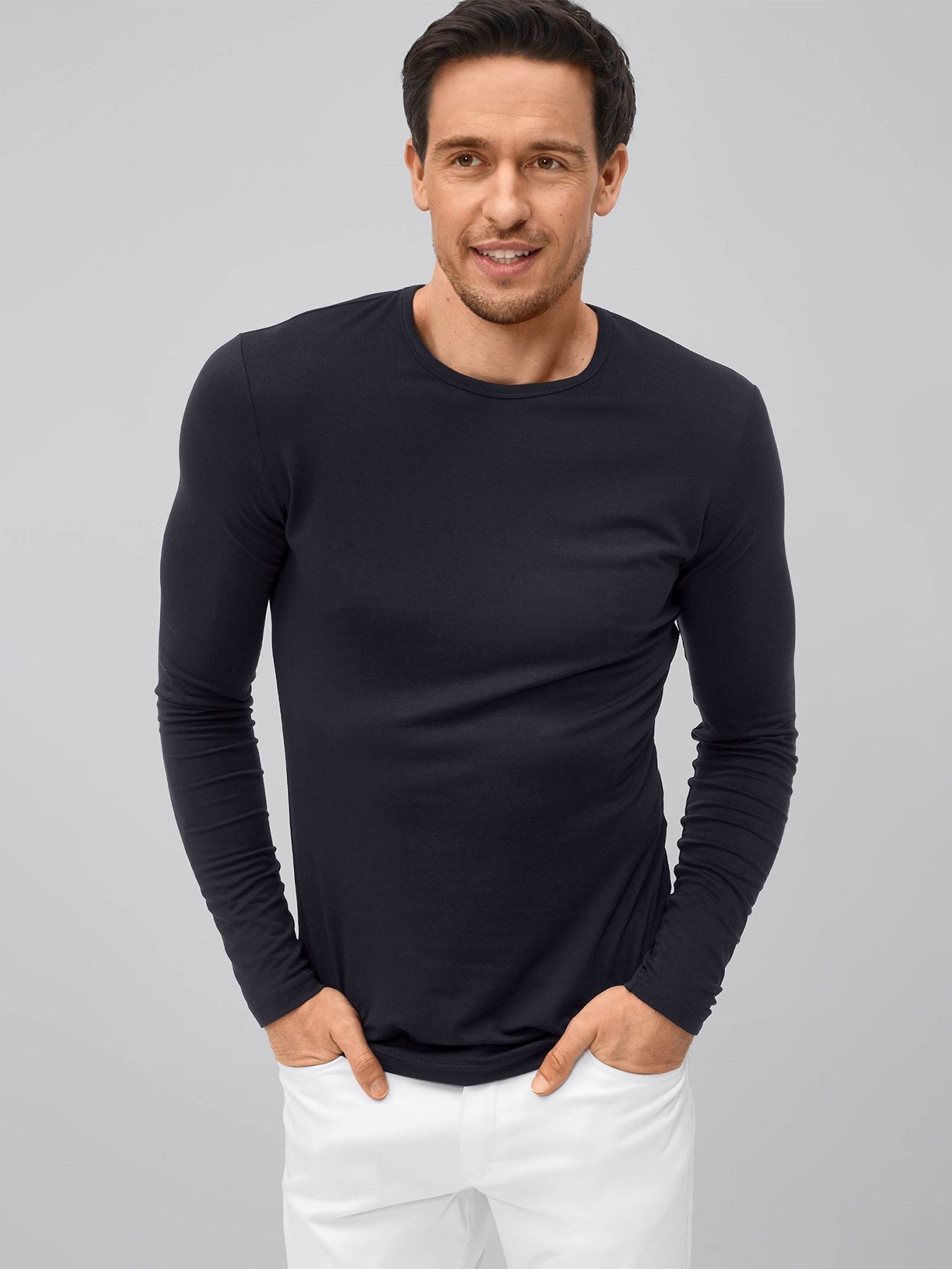 T-shirt med lange ermer i Lyocell