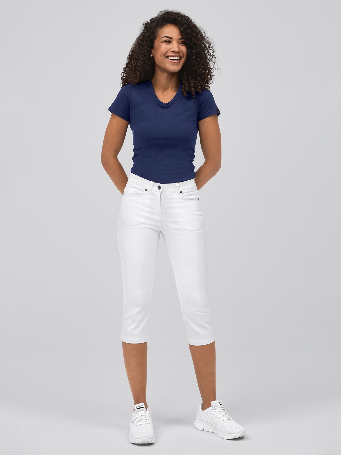 Ultra-flex 3/4 jeans, ugjennomsiktig