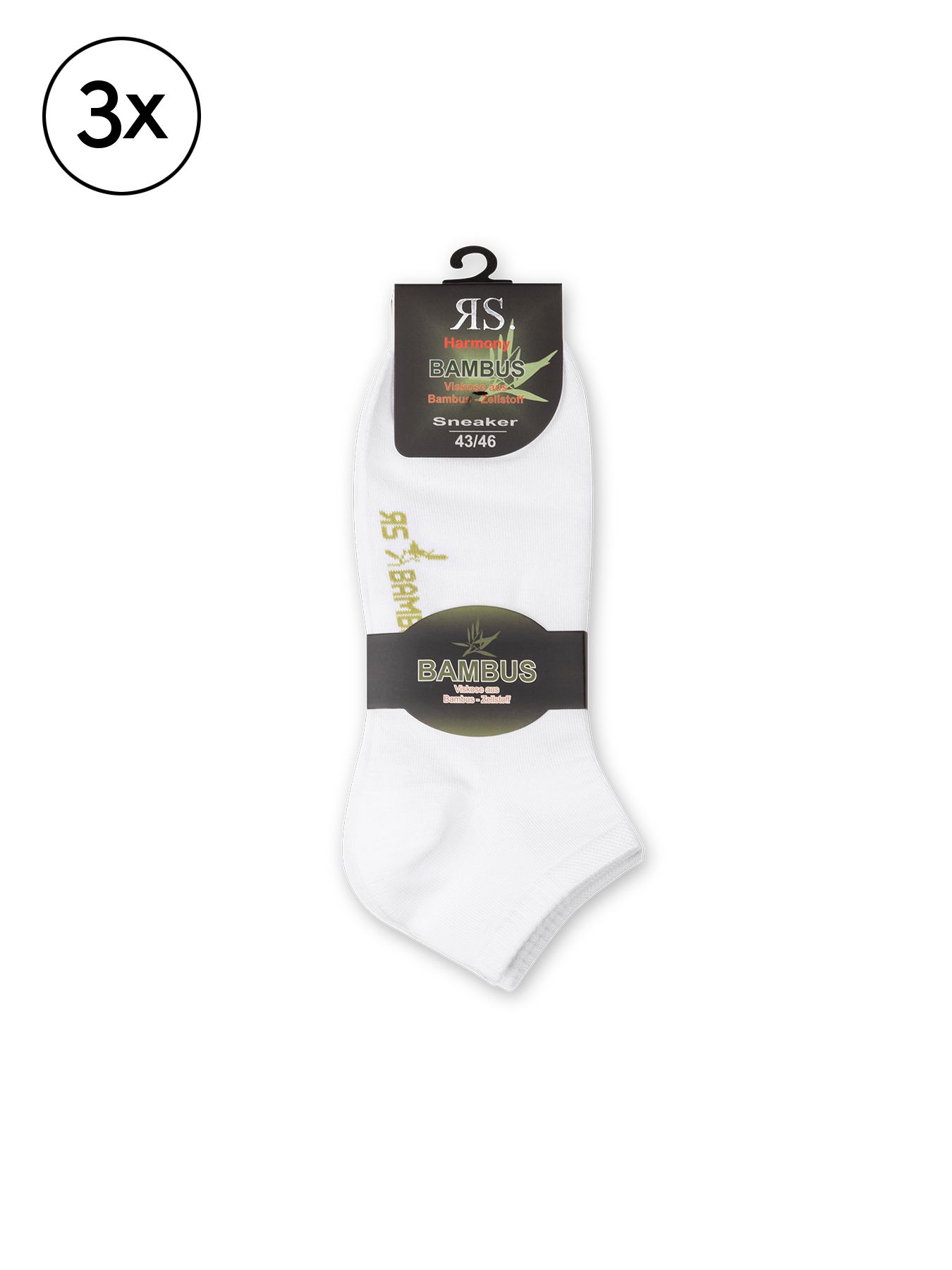 Sneakersokker 3-pack, viskose